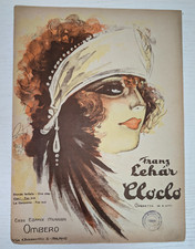 Spartito Antico Illustrato Franz Lehar Cloclo Ombero Milano