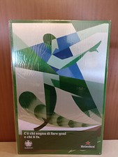 EUROPEI 2020 HEINEKEN INSEGNA PUBBLICITARIA IN LATTA 60.5X40