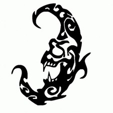 Valentino Rossi Moon - Adesivo PreSpaziato - Black - 20cm