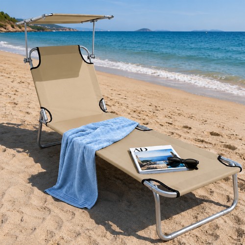Lettino mare pieghevole - lettino,