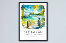 Poster acquerello Key Largo