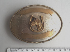 ? FIBIA CINTURA WESTERN FERRO DI CAVALLO  '80  METALLO VINTAGE