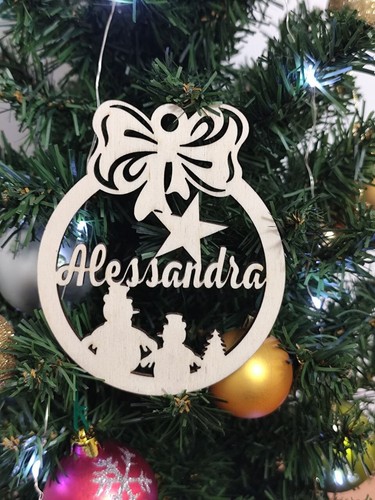 Pallina natale con nome - nome, in