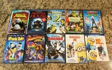 10 Animated Family DVD Movies Shrek Kung Fu Panda Shark Tale Monster vs Aliens +