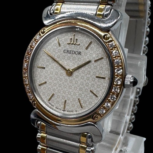 Seiko credor 18kt - ss, donna