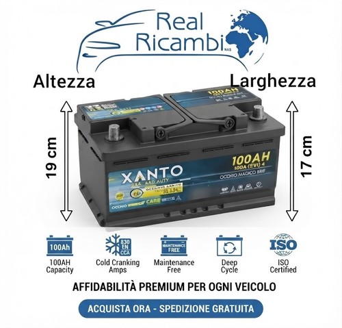 Batteria 100ah 900a 12v - batteria,