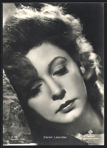 Attrice zarah leander - leander, con