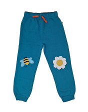 Ex Frugi Joggers Crawlers Api Fiori Bambina Turchese Applique 0-5 anni NUOVO