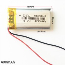 Batteria 3.7V 400mAh Lipo