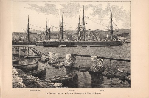 Stampa antica genova velieri - stampa,