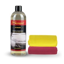 Synpol Kit Shampoo Concentrato per Auto più 2 Panni in Microfibra Lava Protegge