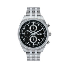 Orologio Uomo BREIL Tribe SKY VOLT EW0774 Chrono Bracciale Acciaio Nero