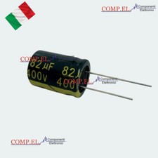 CONDENSATORI ELETTROLITICI 82uF 400V 105°c BASSA IMPEDENZA ESR 18x25mm 180 UF