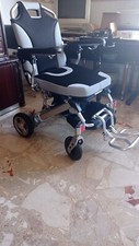 sedia a rotelle pieghevole usata elettrica con telaio in alluminio 