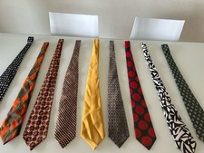 lot stock 9 real vintage ties cravatte 60s 70s one Dior