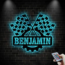 Custom Racing Flag LED Metal