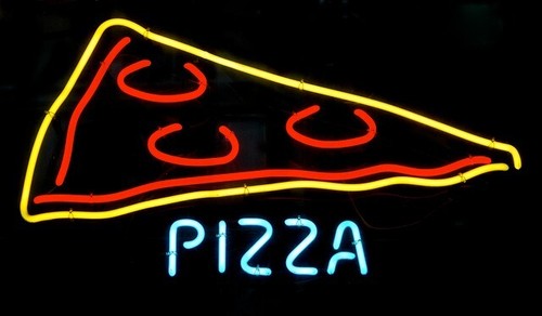 Lampada insegna neon pizza - lampada,