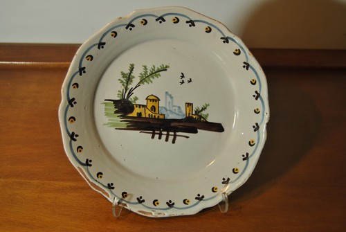 Piatto antica ceramica nevers - piatto,