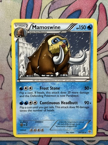 Pokémon tcg mamoswine black - pokémon,