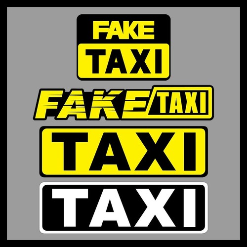 2pcs fake taxi - taxi, vinyl