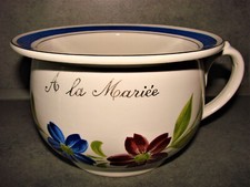 Antico Vaso Notte Ceramica Digoin Sarreguemines - Alla Sposa - Vaso Di Seggiola