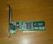 Scheda di rete Ethernet PCI 10/100Mbps con porta RJ-45, vintage, usata