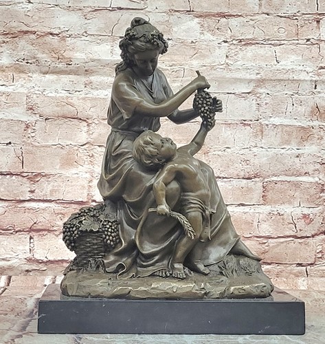 Mother son bronzo statue - bronzo,