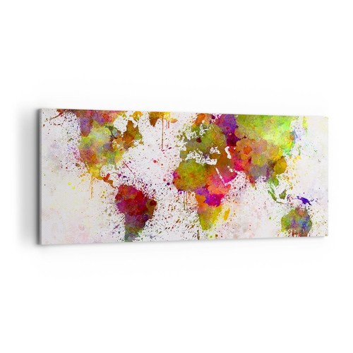 Quadro tela 120x50cm mappa - su,