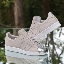 Adidas Superstar anni 80 punta in metallo grigio chiaro uomo taglia 9 personalizzate S76711