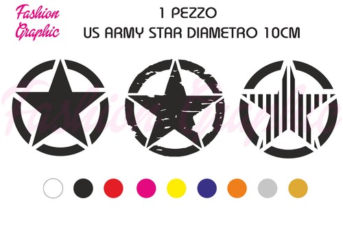 Adesivo army star - us, stella