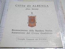CITTA' DI ALBENGA RICONOSCIMENTO BANDIERA STORICA CIVICO GONFALONE 1978 L-5