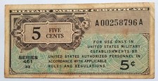 US: MPC (serie 5 centesimi 461) ND1946-47 - P#M1 - f