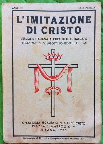 Imitazione cristo - l'imitazione,