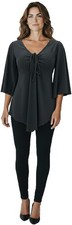 Top nero elasticizzato - , float