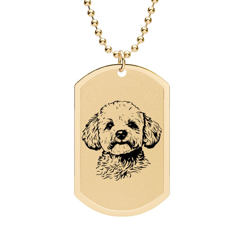 Collana targhetta cane