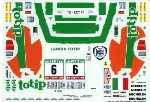 Decal lancia delta hf - 1/24,