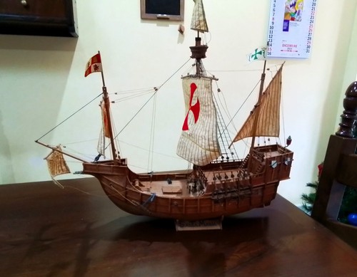 Modellino legno caravella - modellino,