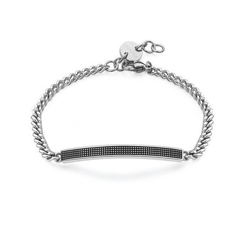 Bracciale uomo nero acciaio - uomo,