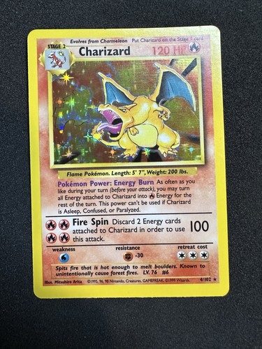Charizard 102 holo rare - charizard, 4/102