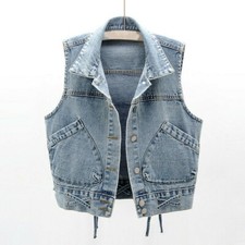Gilet In Denim Donna Giacca