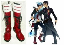 Costume cosplay Ao No blu esorcista Rin Okumura stivali stivali scarpe scarpa