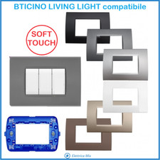 Placca Placche BTICINO LIVING LIGHT Compatibile 3 7 posti moduli Supporto LN4703
