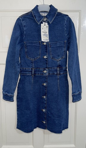 Zara mini camicia abito - mini, blu