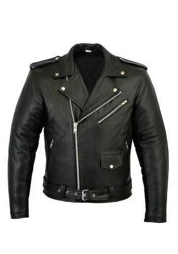 Giacca moto uomo pelle vera - giacca,
