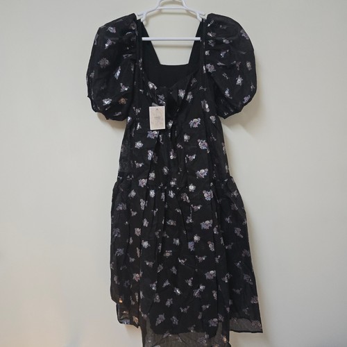 Sister jane black floral puff - jane,