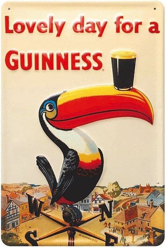 Guinness insegna metallo - guinness,