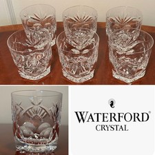 6 bicchieri vintage WATERFORD CRYSTAL cenere/vecchio stile IRLANDA