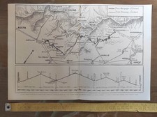 Strada Monte Rosa antica cartina 1932 mappa Aosta Piemonte map FAI UNA PROPOSTA