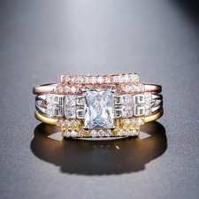 Anello donna lusso tre pezzi