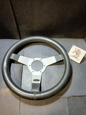 Volante Personal Jarama pelle nera e alluminio diametro 31 cm